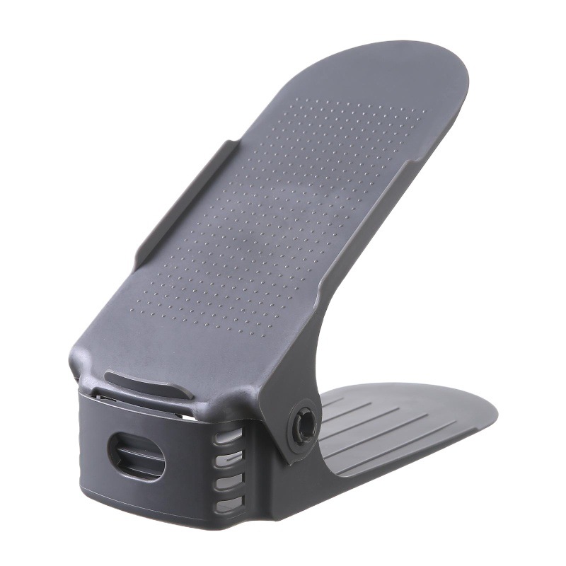 De doble capa de zapato ajustable zapato estante de plástico integrado de almacenamiento de zapatos organizador zapato estante transfronterizo Venta caliente