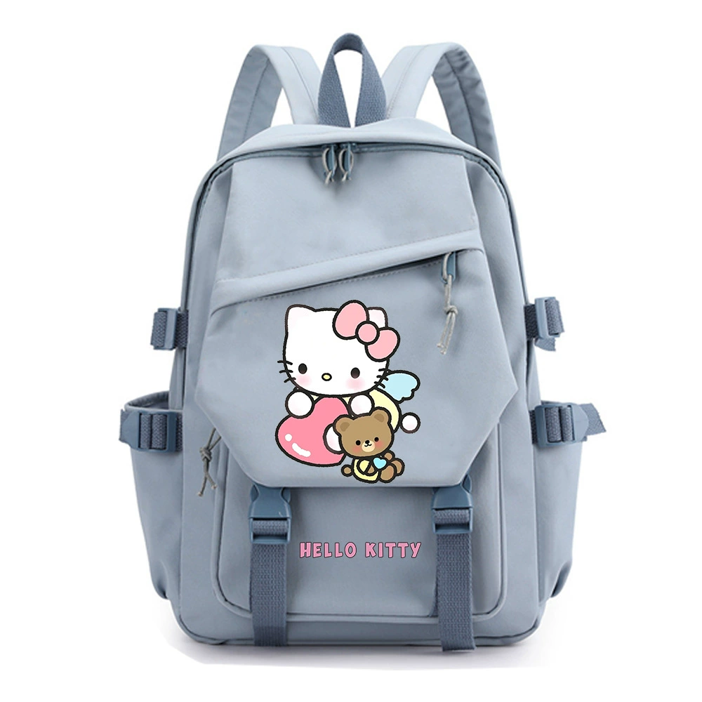 Привет Китти, Hello Kitty, мультяшный школьный рюкзак, вместительный рюкзак, для средней школы
