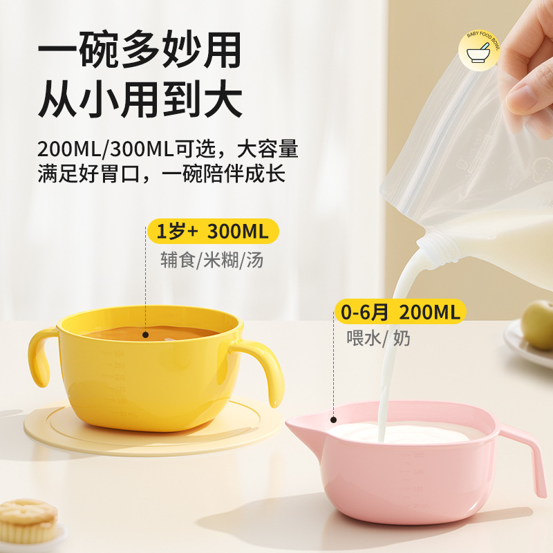 工厂现货PPSU辅食碗新生儿专用防摔防烫宝宝喂水喂奶硅胶软勺套装|undefined