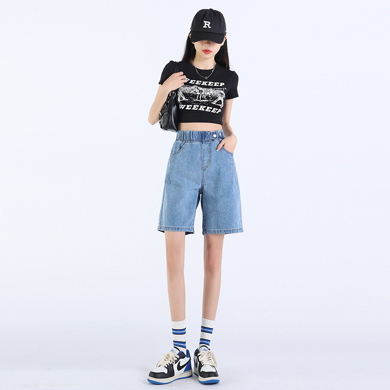 Denim summer design trousers