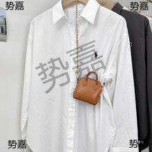 小马白色刺绣衬衫新款宽松薄款2025衬衣休闲长袖防晒上衣外套女潮