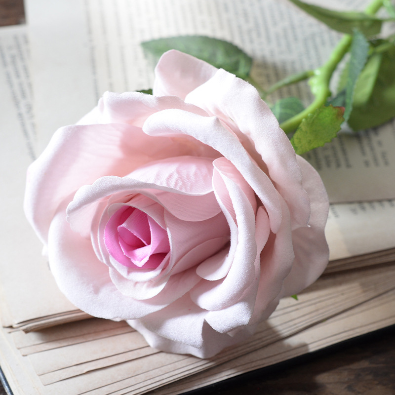 Large velvet rose pink heart