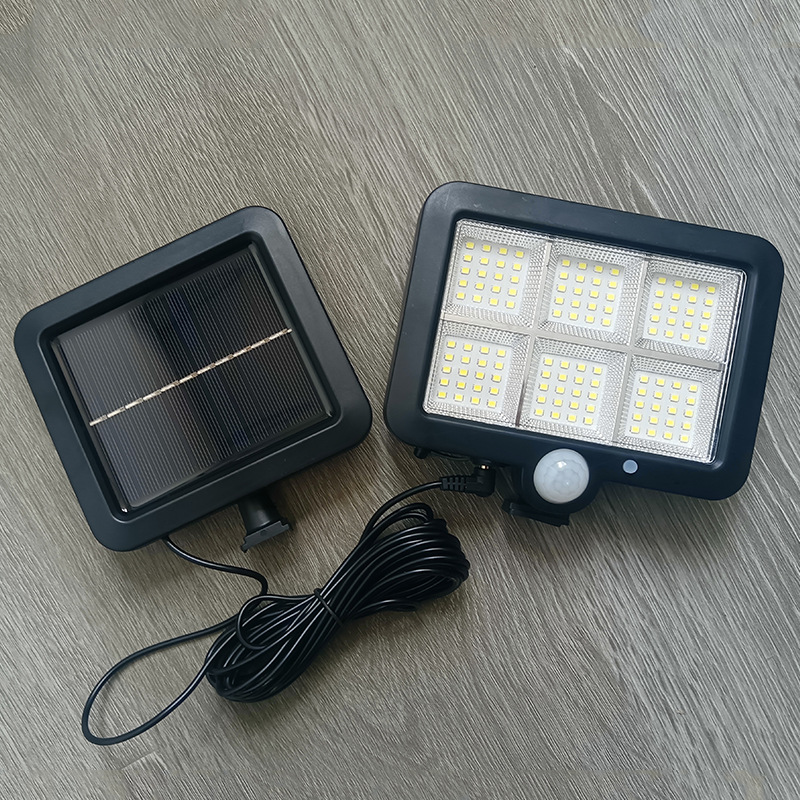Lámpara solar dividida, pasillo de patio al aire libre, lámpara de inducción del cuerpo humano, iluminación al aire libre, lámpara de pared con control de luz, luz de calle remota