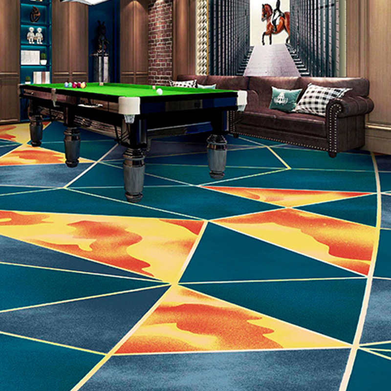 Fuente de fábrica sala de billar alfombra hotel oficina comercial sala de banquetes impresión ignífuga 400g coberta personalizada