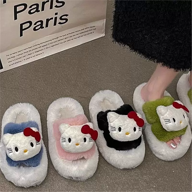 Hello Kitty, демисезонные тапочки, универсальная обувь, туфли на платформе, корейский стиль