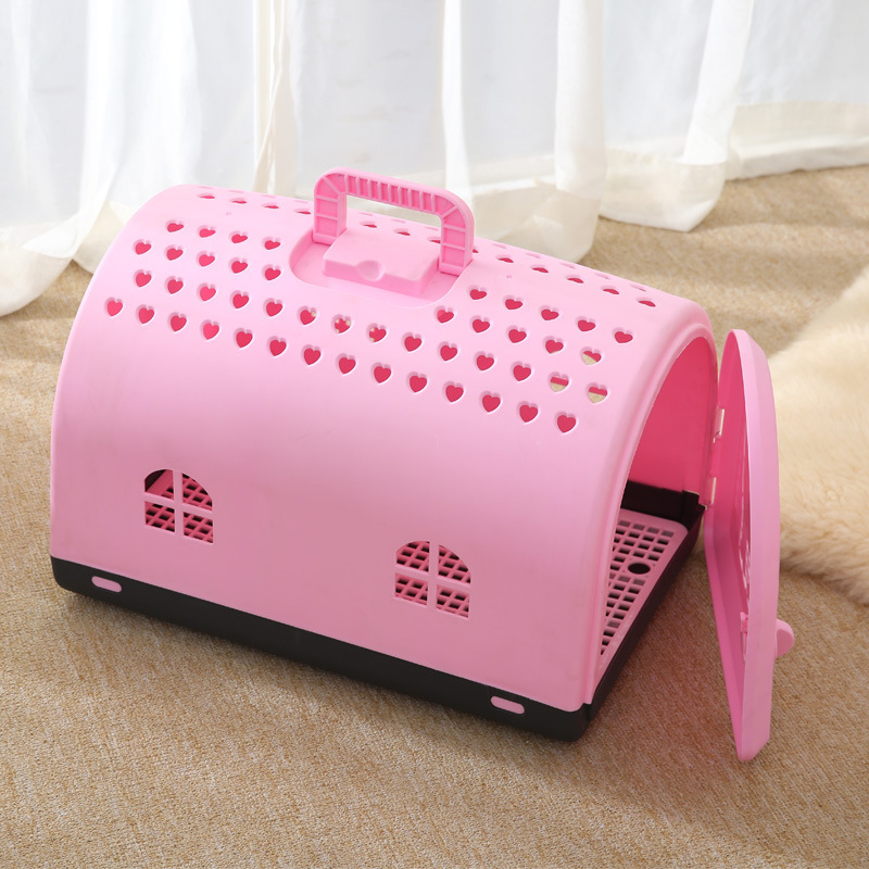 Caja de transporte de mascotas, jaula de transporte de viajes, artículos para gatos y perros, jaula de pequeño tamaño