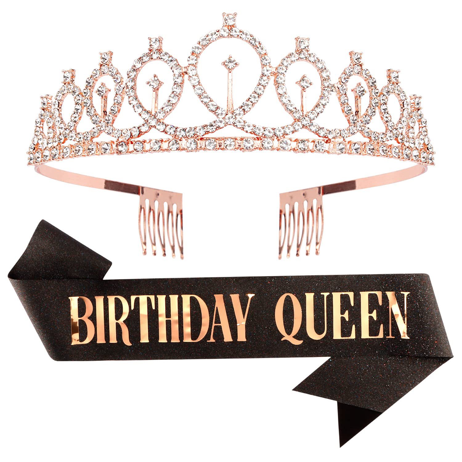 Diadema de fiesta de corona de cumpleaños de aleación transfronteriza Diadema de diadema de tocado europeo y americano BirthdayGirl Queen