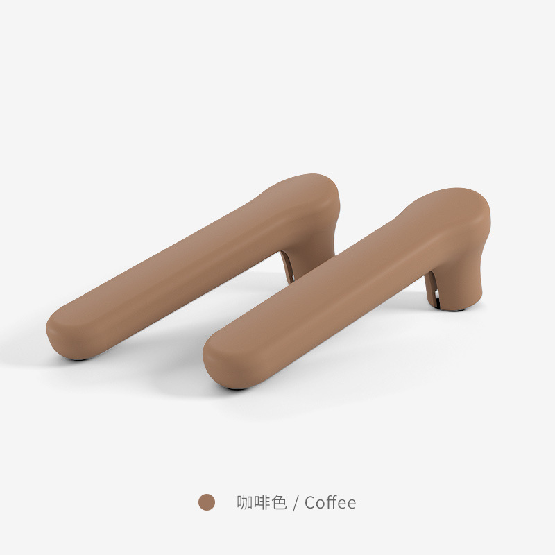 Gloves with light plates - coffee