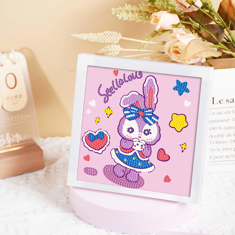 Diamante infantil DIY hecha a mano con material de marco paquete de dibujos animados Sanliou pegatinas de diamante regalo al por mayor pinturas de mampostería