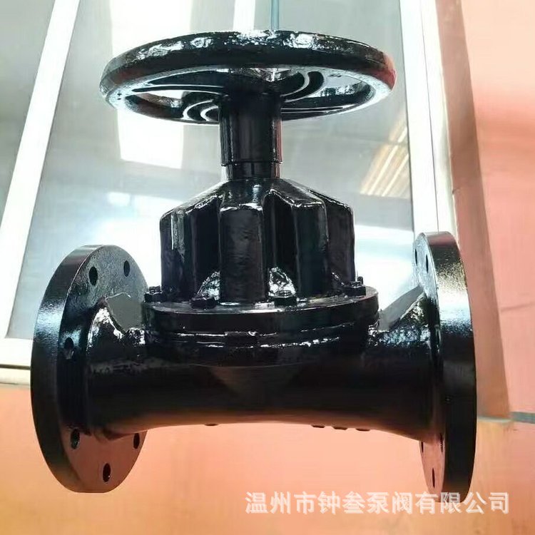 G46J-16P 不锈钢直通式隔膜阀 G46J-16C铸钢法兰直通式衬胶隔膜阀