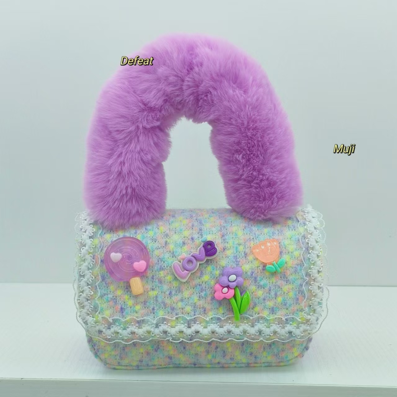 Bolso de peluche, bolso de hombro, bolso de mochila, bolso de cambio, bolso de accesorios, bolso de princesa, bolso de niños al por mayor