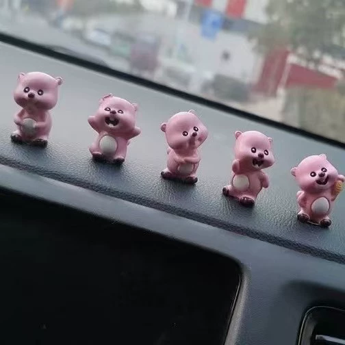 Новый розовый енот сюрприз слепые коробки милые маленькие украшения креативные поделки стол украшения оптовые автомобильные украшения