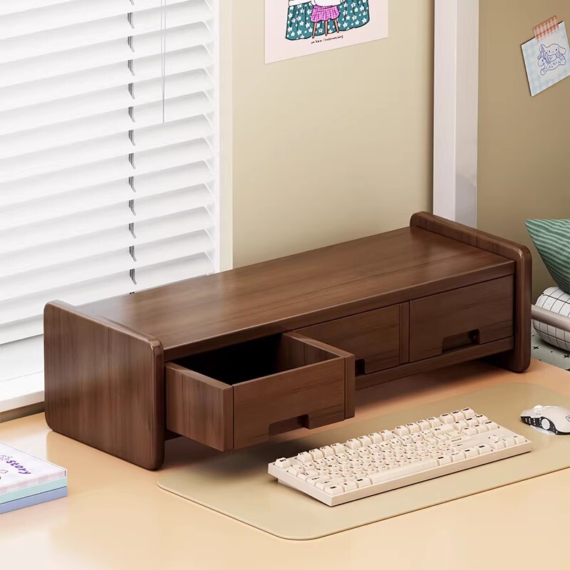 Computer Elevated Stand, Laptop Monitor Heightening Base, Desktop Storage Workstation, Multifunctional Storage Rack with Drawers Computer Elevated Stand, Laptop Monitor Heightening Base, Desktop Storage Workstation, Multifunctional Storage Rack with Drawers