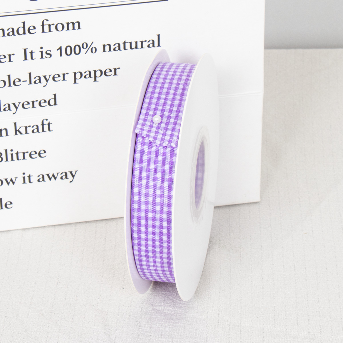 Doble cara cuadrícula cinta horneado embalaje cinta DIY adornos de cabello hechos a mano flores correa ramo correa material de decoración