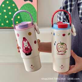 大容量巨无霸保温杯陶瓷内胆吸管吨吨双饮水杯高颜值网红冰霸杯子