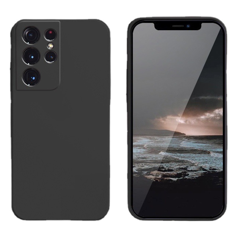 Adecuado para Samsung S25Ultra Cube Silicona líquida S24 Funda para teléfono móvil A36 Funda suave de borde recto de orificio fino S23FE