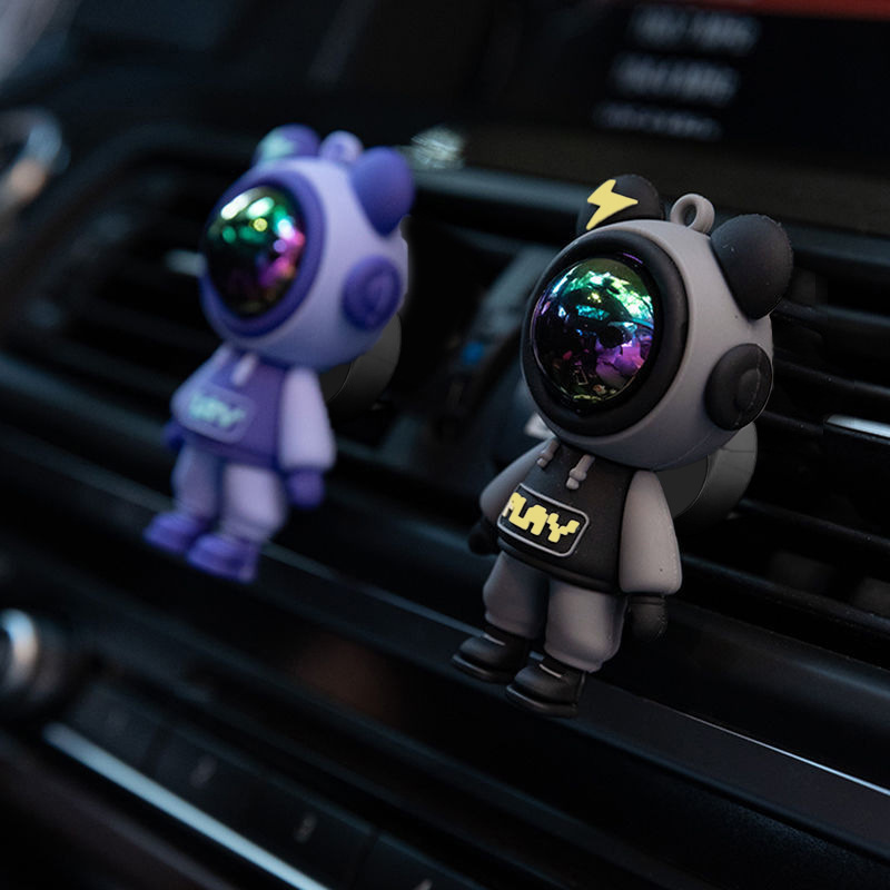 [Transfronterizo] Abrazadera de salida de aire para automóvil, perfume para automóvil, adornos de dibujos animados, accesorios de decoración, astronauta para automóvil, oso