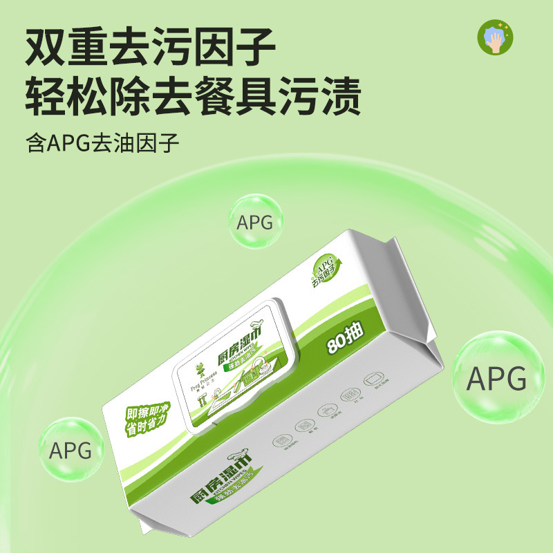 Frog Princess 80-Pack Kitchen Wipes for Cleaning Tables, Cleaning Wipes for Removing Grease and Oil, Large Cleaning Wipes for Range Hoods