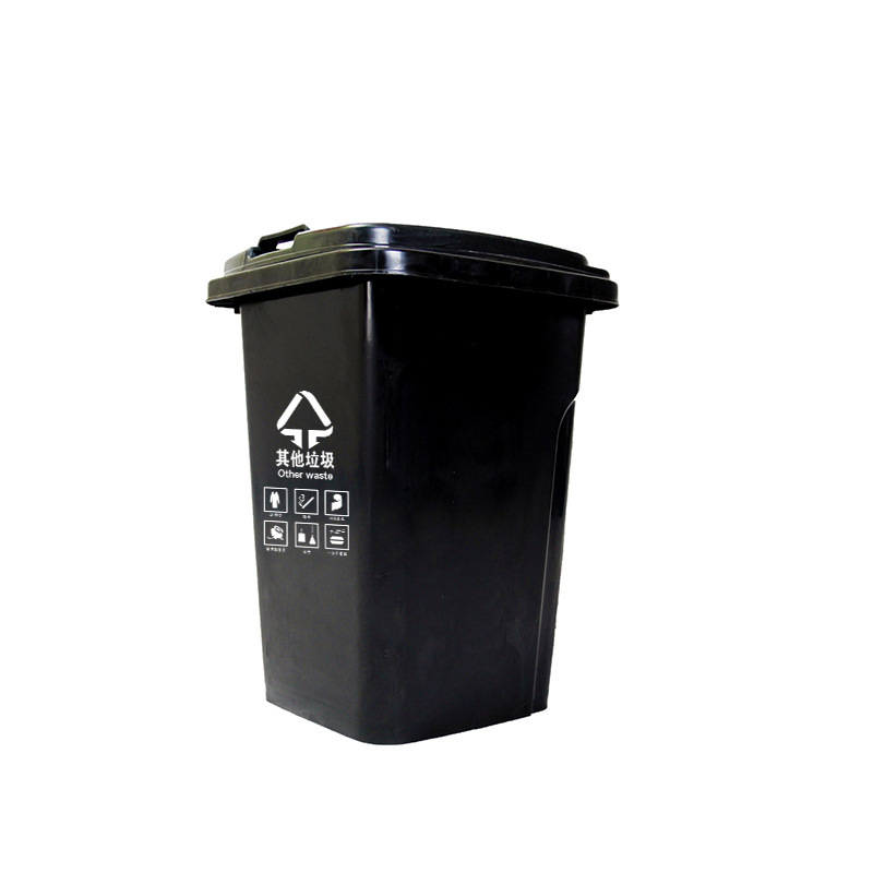 30L ゴミ箱 車輪と蓋付き プラスチックユニバーサルホイール分類ゴミ箱 学校コミュニティプロパティ 家庭用分類ゴミ箱|undefined