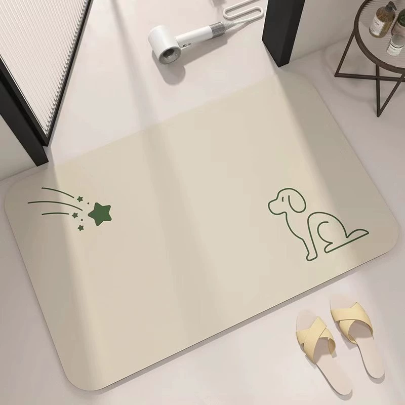 Простой тихий ветер туалет коврик для ванной всасывания ноги коврик для ног диатомовая грязь в стиле унитаз