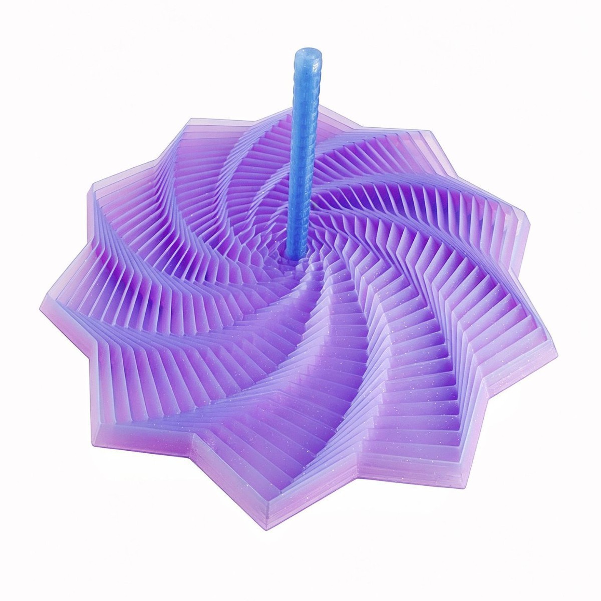 Juguetes de impresión 3D torre de rábanos dedos desprimiendo juguetes divertidos hechos a mano con mango de mesa espiral estrella image 10