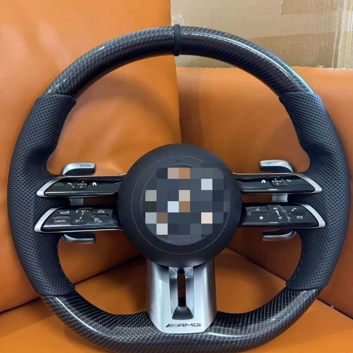 Suitable for Mercedes-Benz A-Class, B-Class, C-Class, E-Class, Cla, Clc, Clk, Cls Modified Carbon Fiber Dragonfly Steering Wheel Assembly
