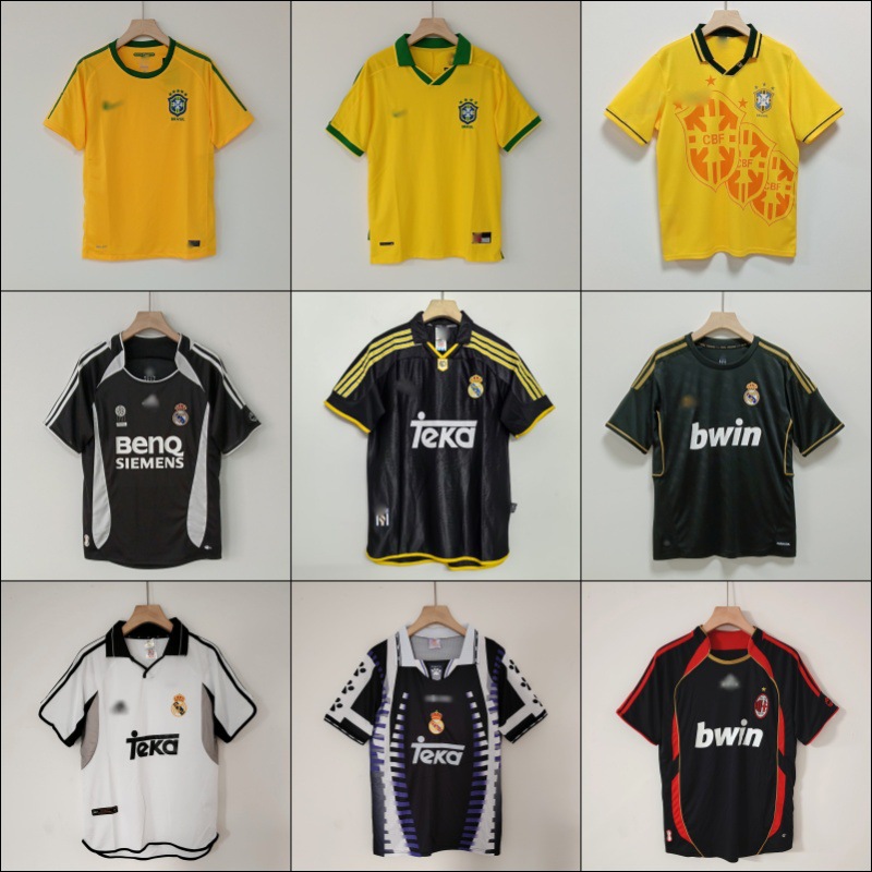 Vintage Champions League Series Football Jerseys Real Madrid Arsenal Chelsea AC Brazil National Team Club One-piece Dropshipping