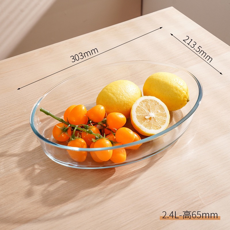 Placa de horneado de vidrio rectangular horno de microondas resistente al calor para hornear placa de pescado doméstica especial placa de arroz de vidrio de alto boro placa de frutas