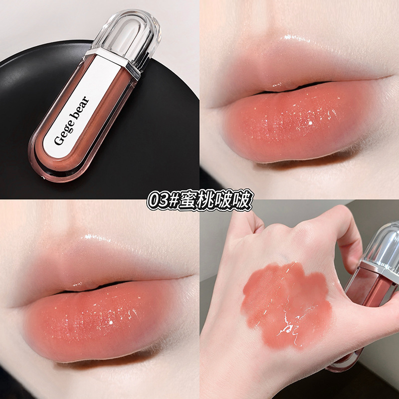 Gege bear agua humidificante, miel labial, pura voluntad, color desnudo, luz acuosa, blanqueamiento y color transfronterizo, esmalte labial para mujeres.