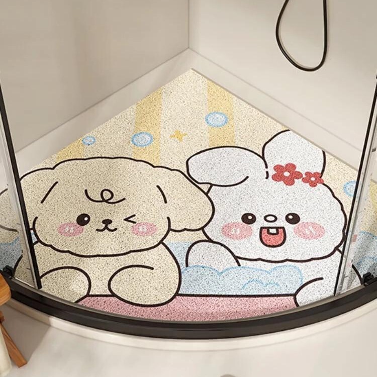 Cross-Border Amazon Bathroom Cartoon Hollow-Out Silk Loop Floor Mat for Shower Room, Home Use, Anti-Slip Mat for Elderly, Children, and Pregnant Women Cross-Border Amazon Bathroom Cartoon Hollow-Out Silk Loop Floor Mat for Shower Room, Home Use, Anti-Slip Mat for Elderly, Children, and Pregnant Women
