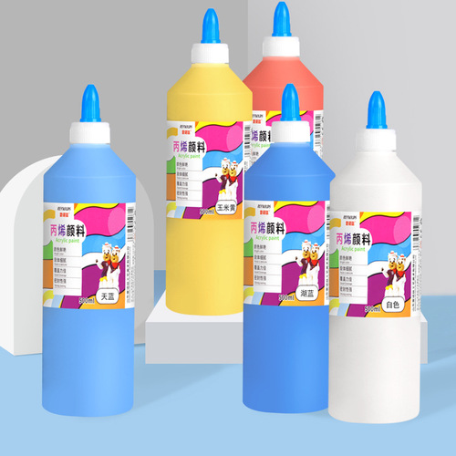 Children's painting acrylic paint 500ml wall painting paint hand-painted watercolor acrylic painting art paint textile paint