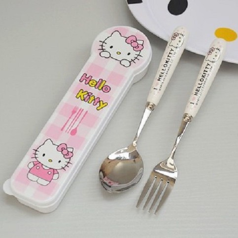 상자 핑크 KT 스푼 포크