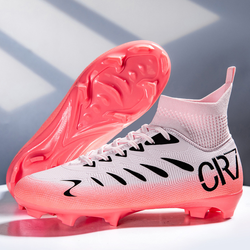 Cross-Border Popular New Spot High-Top Football Shoes for Men and Women with Long Nails and Broken Nails, Artificial Grass Professional Football Shoes Wholesale Cross-Border Popular New Spot High-Top Football Shoes for Men and Women with Long Nails and Broken Nails, Artificial Grass Professional Football Shoes Wholesale
