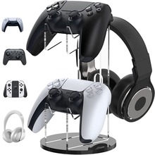 耳机挂架亚克力可拆卸游戏手柄支架PS4无线展示架透明桌面展示支