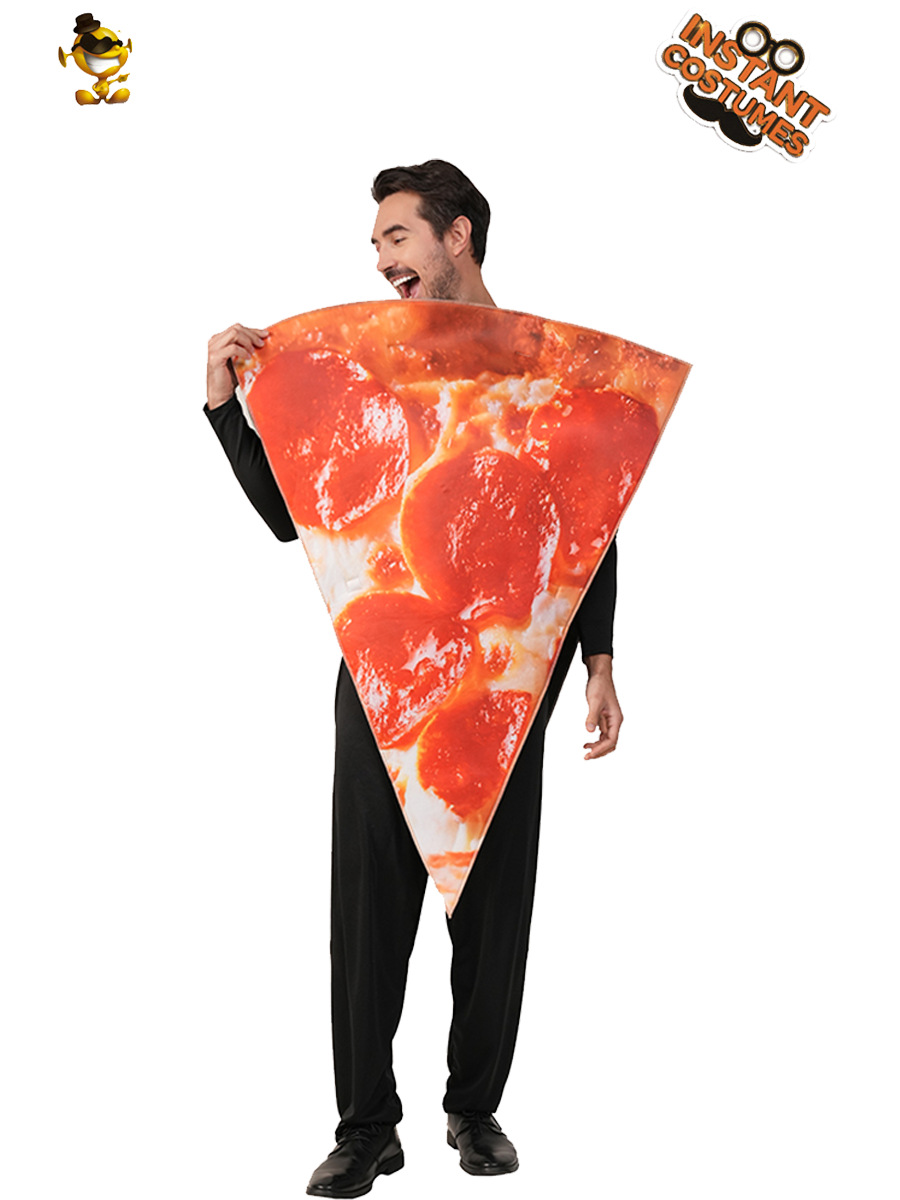Adultos Halloween parodia gourmet pizza trajes divertidos pizza trajes cosplay trajes