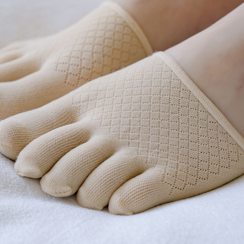 Socks Women's Half-Palm High-Heeled Shoes Socks Forefoot Half-Length Invisible Socks Five-Finger Socks Women's Summer Shallow Sandals Split-Toe Socks