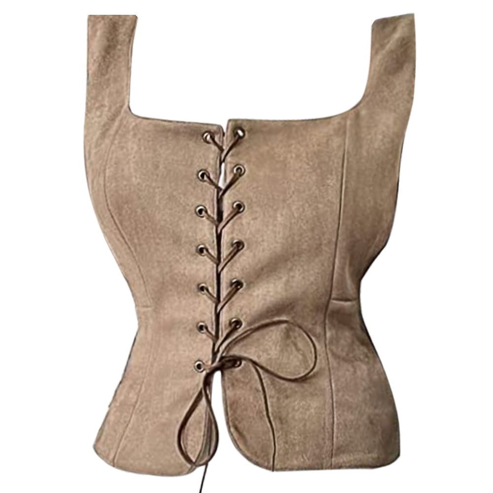 Amazon Renacimiento Viking cos ropa chaleco Chaleco de gamuza ropa de Halloween fábrica