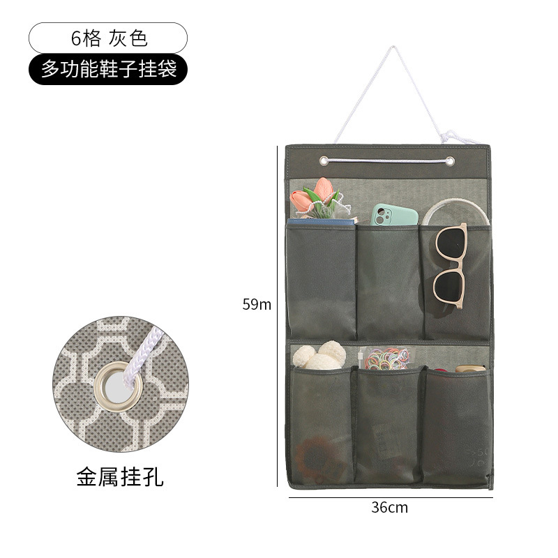 Bolsa colgante de almacenamiento detrás de la puerta, zapatos de pared de dormitorio, bolsa de almacenamiento de subembalaje de artículos diversos, bolsa colgante de almacenamiento de acabado multifuncional