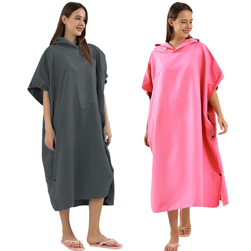 Seleccionar estrictamente túnica de playa de microfibra ultrafina capa de secado rápido capa capuz capa capa capa de playa cambiador