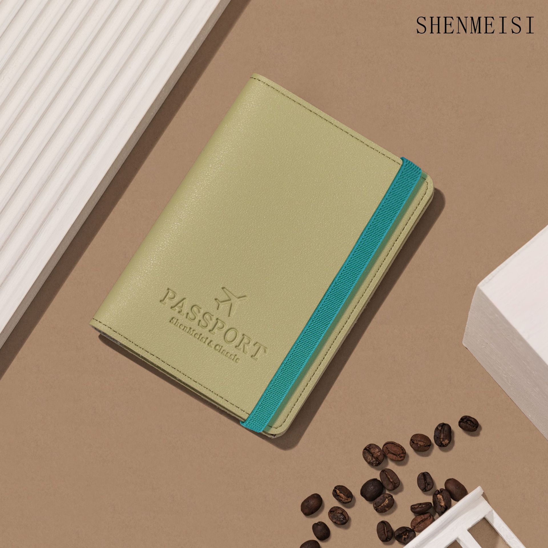 Pasaporte amarillo y verde