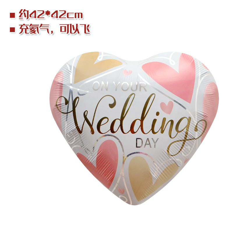 2022 nuevo día de San Valentín Tema de dibujos animados forma de aluminio globo propuesta fiesta decoración globo boda