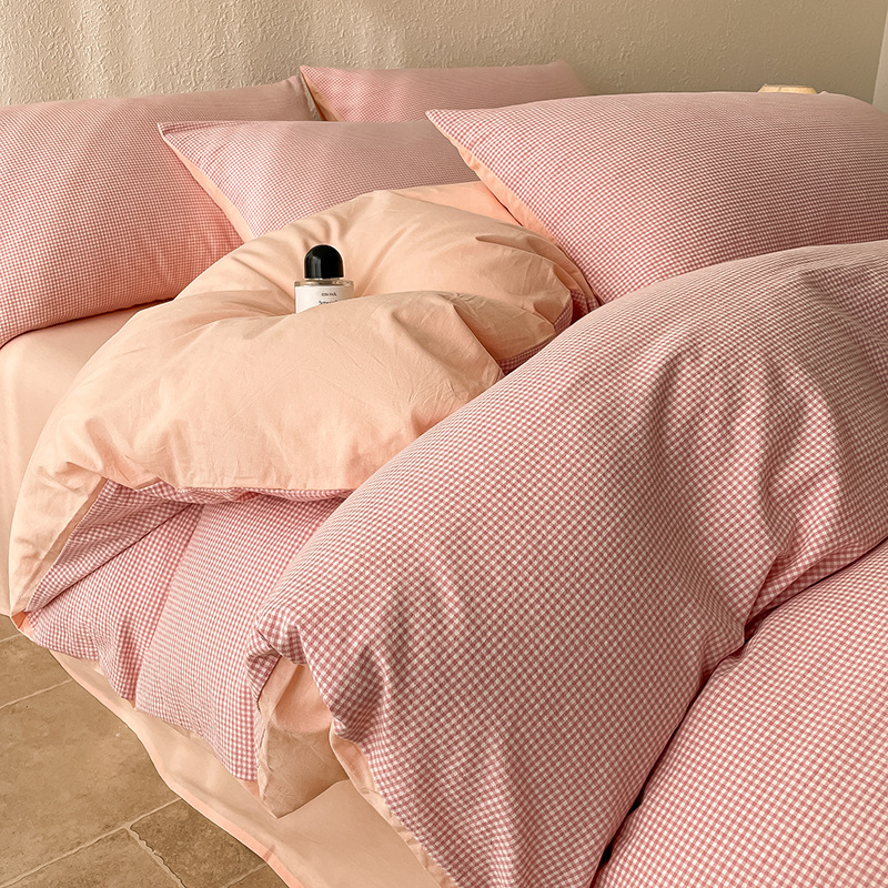 Funda de edredón de algodón de una sola pieza 1,5 m de algodón lavado de algodón funda de edredón individual 150x200x230 por separado