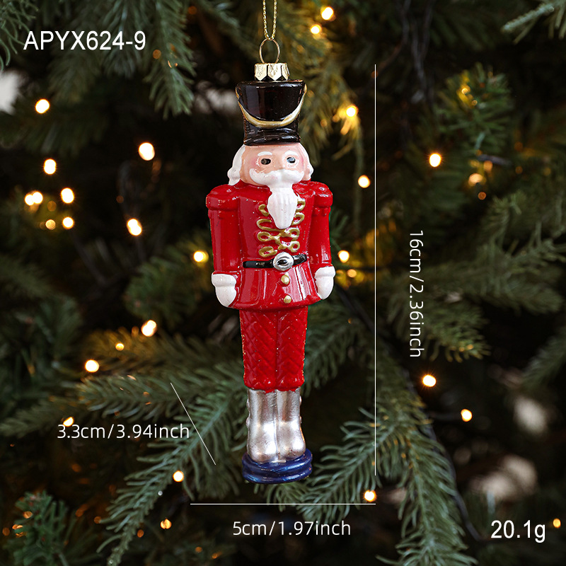 Nuevo color rojo y blanco dibujos animados colgantes de plástico Santa colgantes de árbol de Navidad decoración de atmósfera suministros de diseño