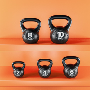 Black Kettle Bell Men and Women's Home Fitness Pot Solid Dumbbell Strength Training Competitive Fitness Equipment Kettle Bell Ball