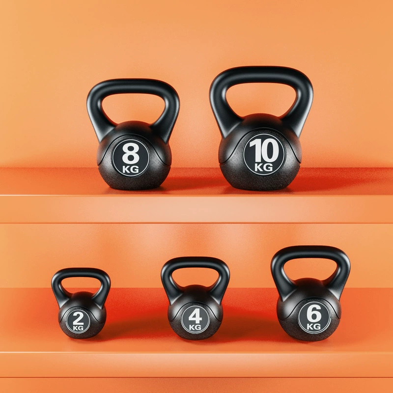 Черный гири мужской женский домашний фитнес-горшок твердые гантели силовые тренировки спортивное оборудование Гири мяч