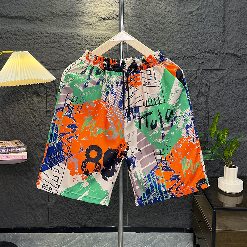 Men's Summer Shorts Ice Silk Thin Breathable Young Men's Personalized Trendy Ultra-thin Summer Breathable Casual Boxers