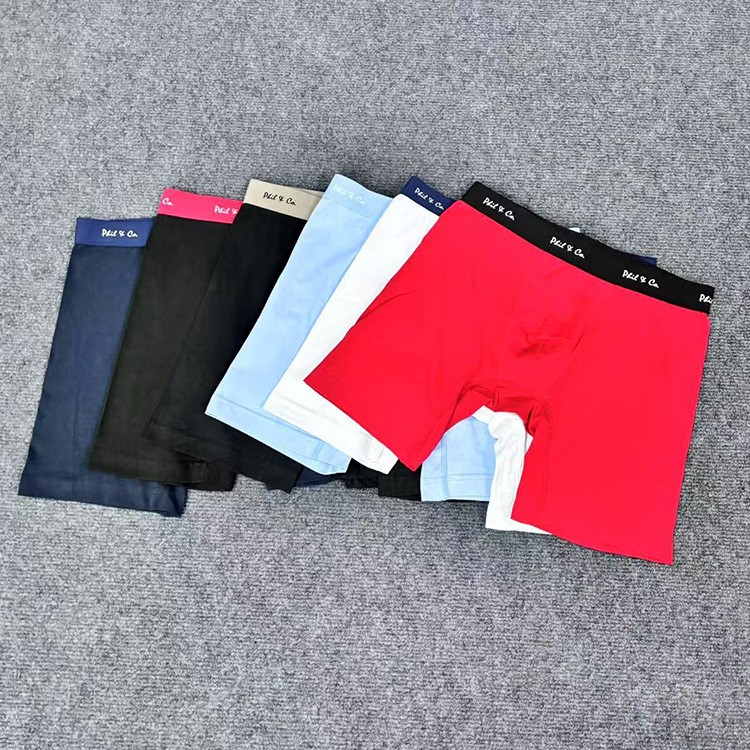 European and American Trade Single Cotton Men's Underwear Men's Long Leg plus size Boxer Shorts European and American Men's Boxer Shorts