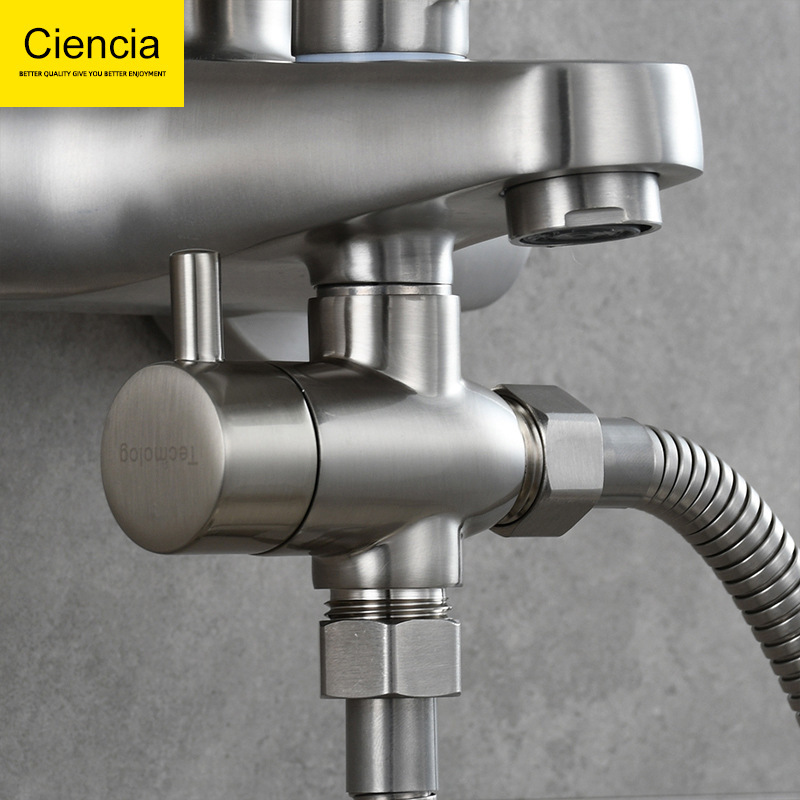 Copper 4 sub-belt switch water distribution valve one in two out water distribution device diverter three-way shower accessories shower switching valve