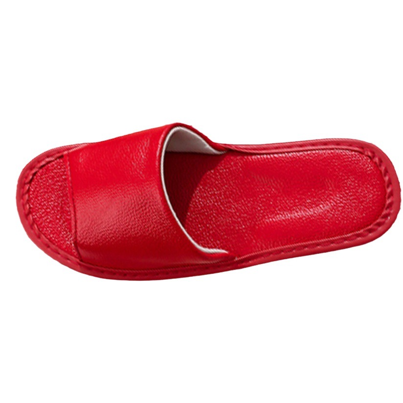 Haining Extra Large Size Slippers for Home Summer Men and Women Household Non-Slip Genuine Leather Home Cowhide Non-Stinky Foot Leather Sandals