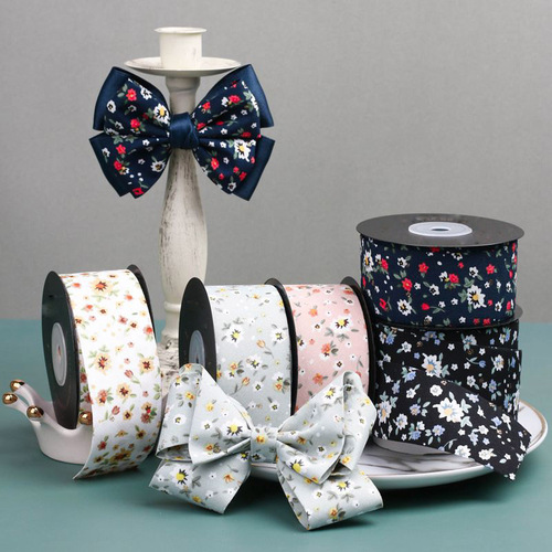 Double-sided bronzing dot printed fabric belt DIY handmade bow hair accessories bow tie top hat pet chest tie